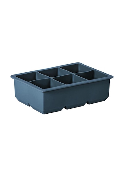 Gri Silikon 6'lı Kare Buz Kalıbı - 6 Bölmeli Buzluk 5cm Dev Buz Küpleri - Sunum Buz Küpü Silikon Diğer