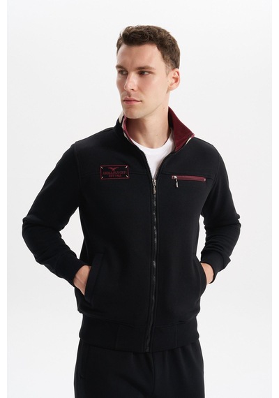 AR-MA Arma Erkek Slim Fit Örme Basic 3 İplik Şardonlu Dik Yaka Tam Fermuar Mont %70 Pamuk %30 Polyester K6myo9715 Siyah AR-MA Arma Erkek Slim Fit Örme Basic 3 İplik Şardonlu Dik Yaka Tam Fermuar Mont %70 Pamuk %30 Polyester K6myo9715 Siyah