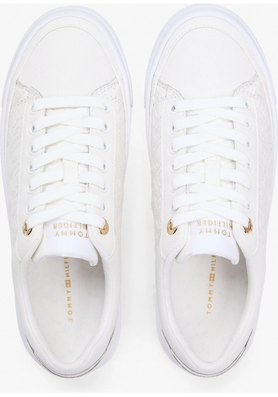Tommy Hilfiger Th Platform Kapitone Kadın Beyaz Sneaker Fw0fw09265ybl Beyaz