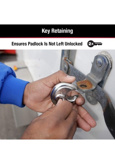 Master Lock Anahtarlı 40d Paslanmaz Çelik Discus Asma Kilit, Gümü
