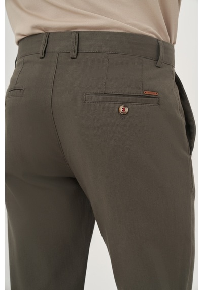Morven Erkek Yeşil Yazlık Pamuk Yan Cep Slim Fit Chino Pantolon 25ys003011700 Yeşil