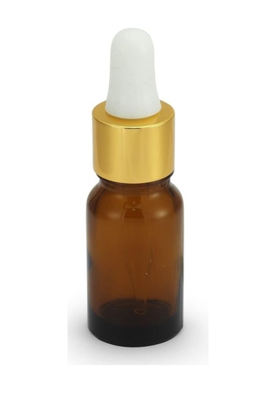 20ml - Amber Damlalıklı Kahverengi Cam Şişe - 10 Adet