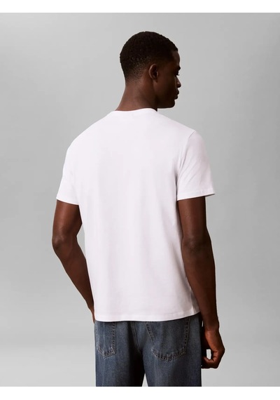 Calvin Klein Ss Classıc Monogram, L6m Beyaz Erkek T-shirt