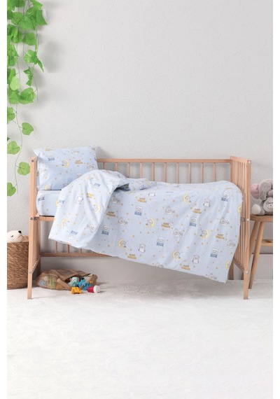 Baby %100 Pamuk Dream Sweet Bebek Nevresim Takımı - Mavi