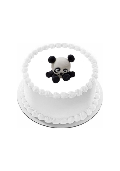 Şeker Hamurundan Pasta Tamamlayıcı Süs Panda Modeli