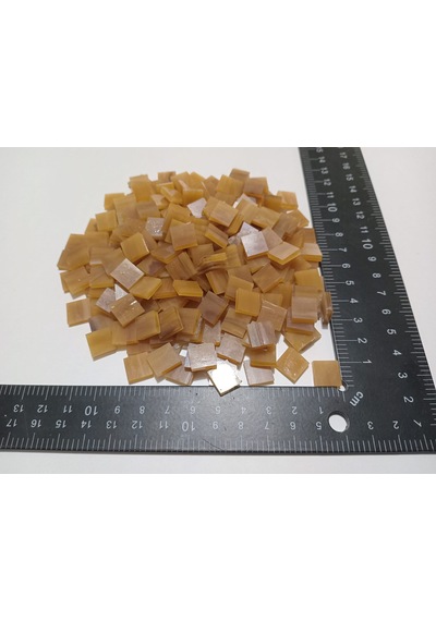 Kapiçino Kare Vitray Cam Mozaik Taşı - Sanatsal Mozaik İçin Yaklaşık 10 X 10 Mm
