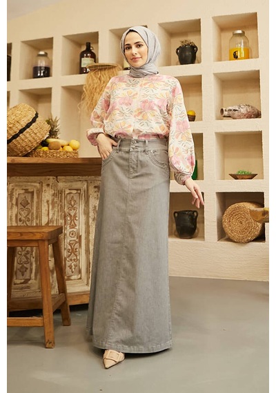 Neways 2269-Denim Etek Gri