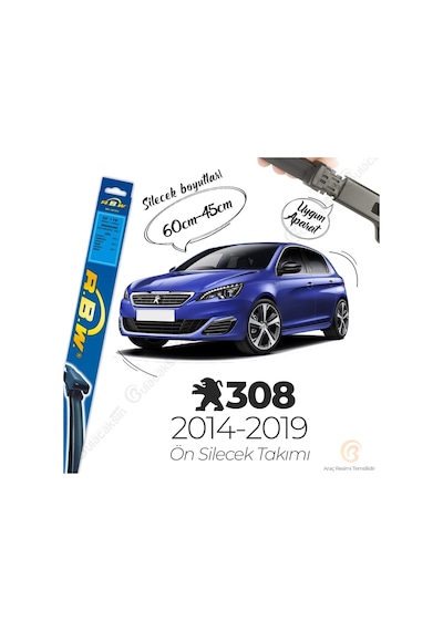 Peugeot 308 Muz Silecek Takımı (2014-2019) RBW Peugeot 308 Muz Silecek Takımı (2014-2019) RBW