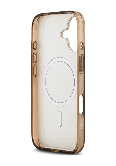 Apple Uyumlu iPhone 17 Kılıf Guess Lisanslı M-safeli Iml Baskılı Klasik Logolu 4g Desenli Kapak Kahverengi Kahverengi
