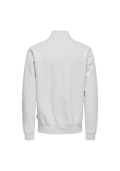 Only & Sons Onsceres Half Zıp Sweat Noos Erkek Gray Sweatshirt - 22019055 Gri