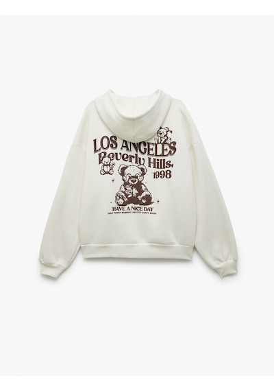 Koton Kapüşonlu Fermuarlı Arkası Baskılı Cepli Şardonlu Oversize Sweatshirt Ekru 6wal10141ık Ekru Koton Kapüşonlu Fermuarlı Arkası Baskılı Cepli Şardonlu Oversize Sweatshirt Ekru 6wal10141ık Ekru