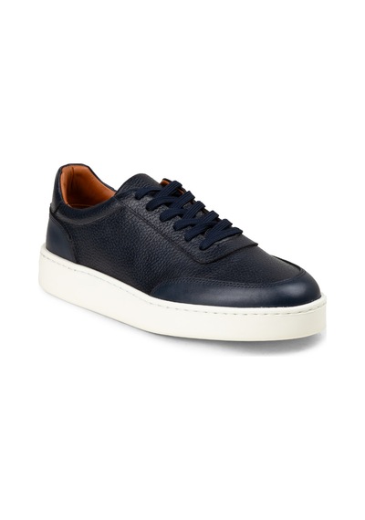 Deery Erkek Lacivert Hakiki Deri Sneaker Ayakkabı - 04406mlcve01
