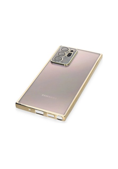 Newface Samsung Galaxy Uyumlu Note 20 Ultra Kılıf Razer Lensli Silikon Semeglbl - 63 - Gold