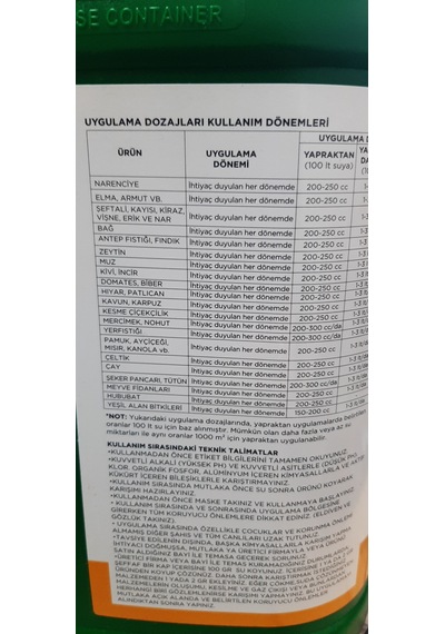 Kolukısa Tarım Hastalık  Edici Ve Önleyici Gübre Çözelti...