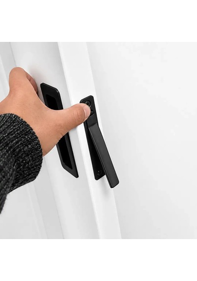 Sese 96mm Gömme Basma Sürgü Kapı Çekme Kolu Siyah 129-96-02