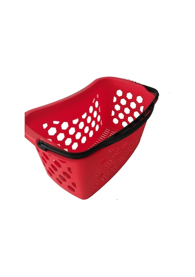 10 Adet Fasulye Tipi-oval Plastik Alışveriş Sepeti - Market El Sepeti Turuncu Çok Renkli