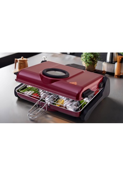 Ab661 1200 W Bordo Elektrikli Izgara, Kokusuz Ve Dumansız Mangal, Barbekü Diğer