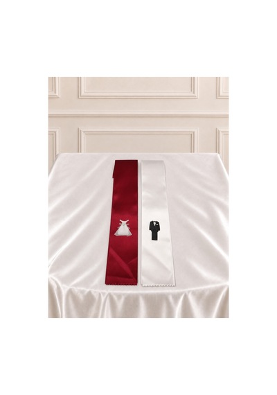 Bordo Beyaz Gelin Damat Takı Kurdelesi ,gelin Damat Bride Söz Nişan Bordo - 921803521