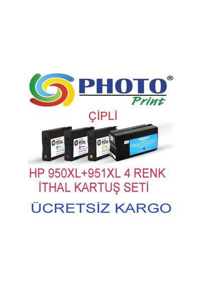 Hp Officejet Pro 8630 950Xl/951Xl 4 Renk Pro Uyumlu Kartuş Seti