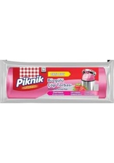 Ernet Çöp Torbası Büzgülü Orta 20'li Çilek 2103