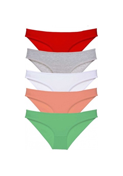 Royaleks 5 Adet Süper Eko Set Likralı Kadın Slip Külot 518 (554160486)-S Çok Renkli