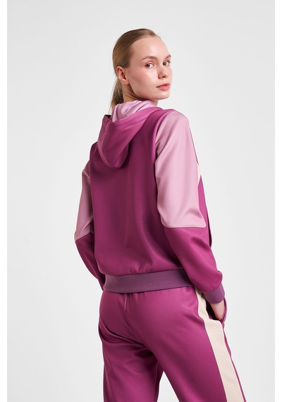 Lescon Kadın Fermuarlı Kapüşonlu Sweatshirt 25n-2131 Mor
