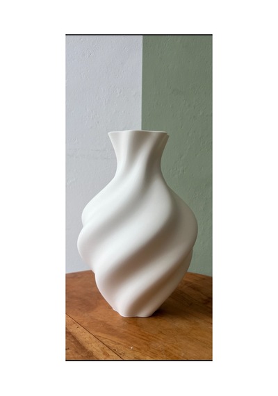 Dekoratif Modern Vazo Beyaz 22 Cm Beyaz Beyaz