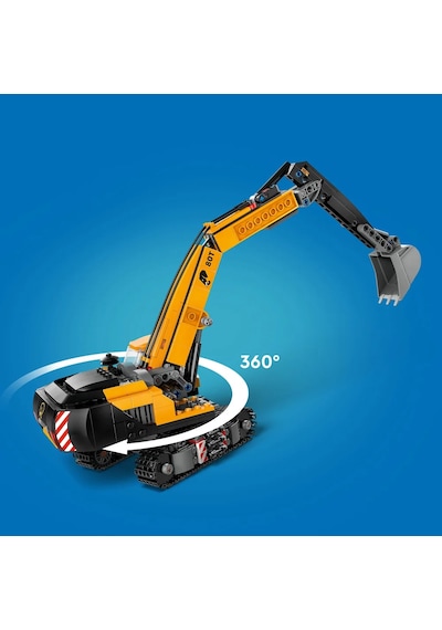 LEGO® City Sarı İnşaat Ekskavatörü 60420 - 8 Yaş & Üzeri Çocuklar için Yaratıcı Oyuncak Yapım Seti (633 Parça)