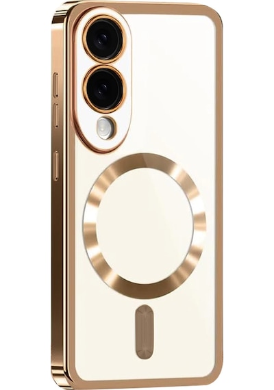 Gld-spt- Newface Samsung Uyumlu Galaxy S25 Edge Kross Magneticsafe Kapak - Çöl Titanyum