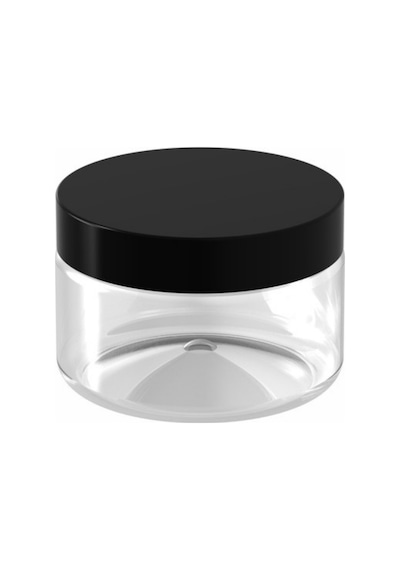 Şeffaf Plastik Siyah Kapaklı Krem Kavanozu 10 Ml 3000 Adet