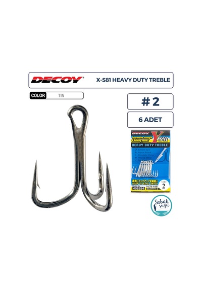 Decoy Y-s81 Heavy Duty Treble Üçlü İğne Tın 2 6 Adet