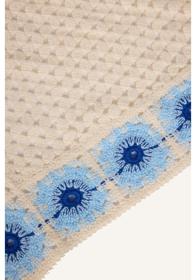 Defacto Kadın Çiçekli Örme Bandana I6818ax26smbe102 Mavi-be102