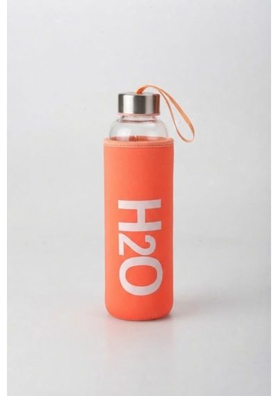 Tohana H2o Kılıflı Cam Matara 600 Ml Turuncu