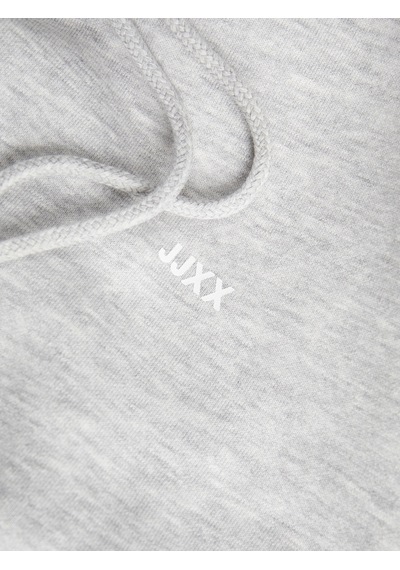 Jack & Jones Kadin Gögüs Minimal Baskili Sweatshirt - Abbie - 12223961 Light Grey Melange