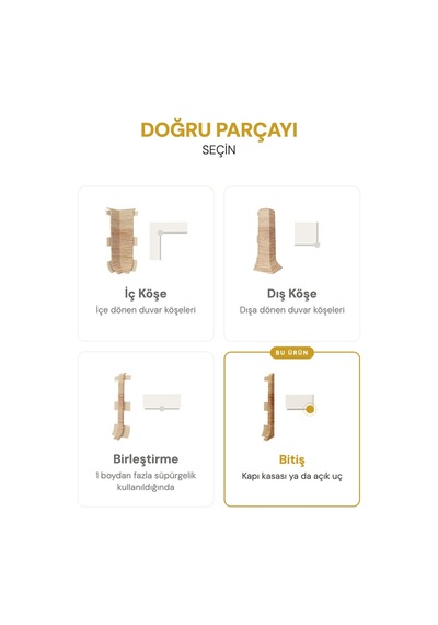 Vilo Süpürgelik Bitim Aparatı 2 Adet Linela 407 Newcastle Oak Uyumlu