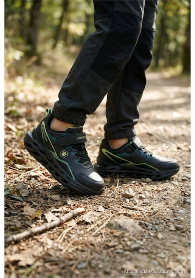 Lumberjack Sky Jr Pu Erkek Çocuk Rahat Sneaker Siyah