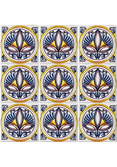 Can Seramik – 10x10 Cm. Cç-50 Kütahya Çini Karo 5'li 1 Paket N11.244