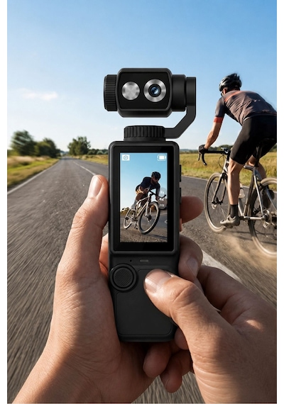 4k Vlog Kamera Wifi Bağlantılı 180 Dönebilen Lensli Dijital Video Kamera Stabil Çekim 2.0" Ips Ekran