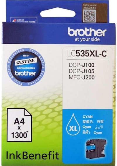 Brother Lc535Xlc Cyan Mavi 1.300 Sayfa Kartuş Dcp J105 Mfc J200