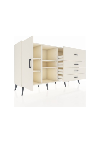 Kronos Konsol 4 Raflı 4 Çekmeceli Tek Kapaklı 176x59x99 Aytaşı-a Aytaşı-aytaşı