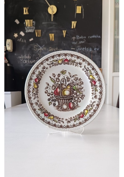 Nurantik Windsor İngiliz Servis Tabağı Meyveli 25 Cm Çok Renkli