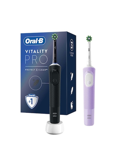 Oral-B Vitality Pro Elektrikli Diş Fırçası Lila - Siyah 2'li
