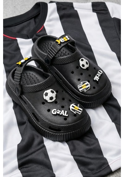N Moda Unisex Çocuk Figürlü Sticker Sandalet-terlik Beşiktaş