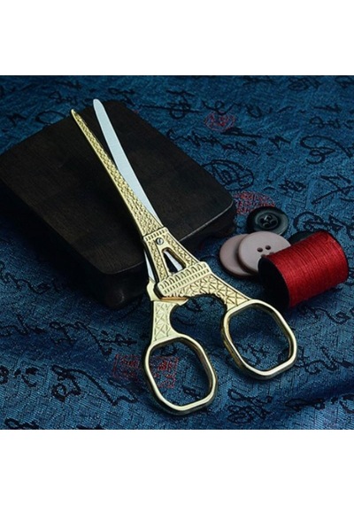 5,5 X 14cm Eiffel Kulesi Nişan Hobi Makası Gold Renk