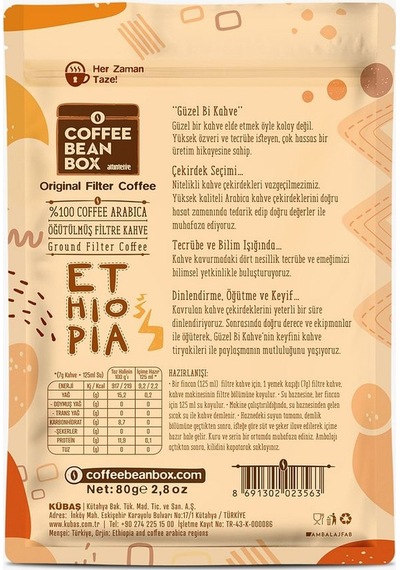 Altın Telve Ethiopia Filtre Kahve 10 x 80 G
