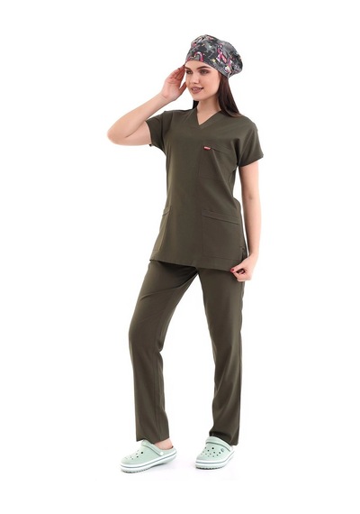 Bflex Unisex Likralı Yarasa Kol Takım - 6427 Haki Yeşili