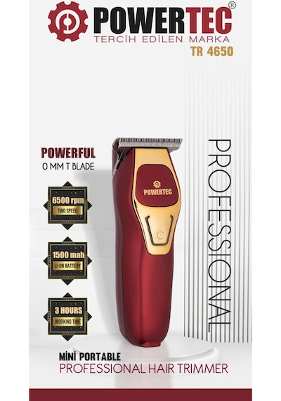 Powertec TR-4650 Mini Profesyonel Tıraş Makinesi