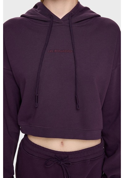 Les Benjamins Bayan Sweat Lb24fwessfuhd-303 Mor Mor