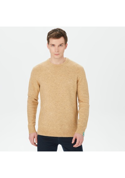Scotch&soda Erkek Kahverengi Yün Karışımlı Kazak