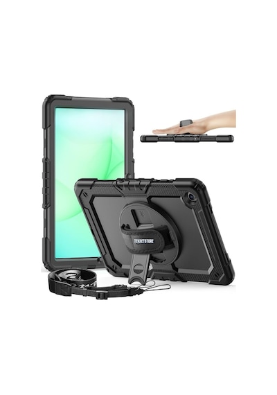 Samsung Galaxy Tab A11 / A9 Uyumlu 8.7inç Tablet Kılıf Tam Koruyucu Askılı Defender Zırh Tank Arka Kapak